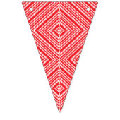赤、オレンジ、およびpを特徴とする対称パターン バンティングフラッグ (第3の旗)