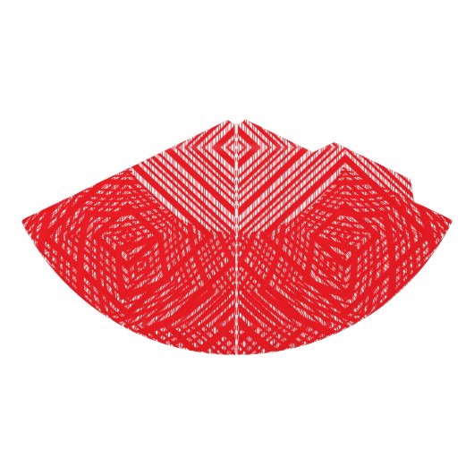 赤、オレンジ、およびpを特徴とする対称パターン パーティーハット (正面)