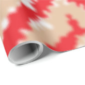 赤、オレンジ、ピンクのテクスチャパターンとモチーフ ラッピングペーパー (ロールコーナー)