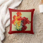 赤、オレンジ、ブルゴーニュの水の色のウォーフラワー クッション (ブランケット)