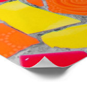 赤、オレンジ、黄色のアートワーク ポスター (角)