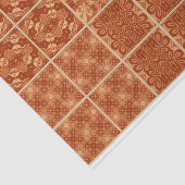 赤、オレンジ、黄色のタイルの切り離しティッシュペーパー 薄葉紙 (詳細)