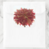 赤、オレンジ、黄色のダリアのステッカー スクエアシール (バッグ)