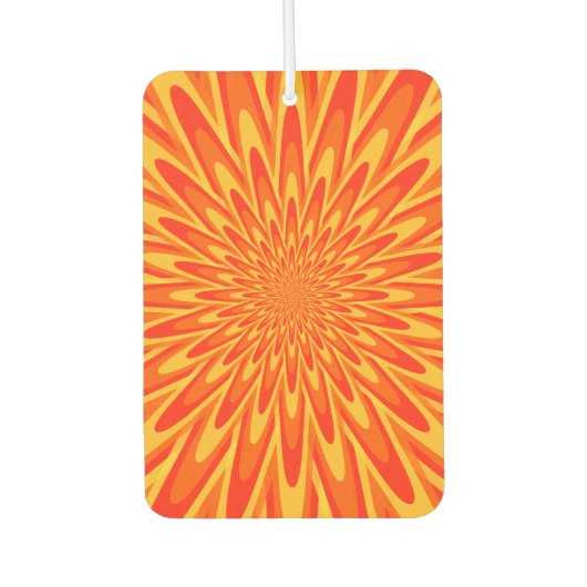 赤、オレンジ、黄色のバースト模様エアーフレッシュナー カーエアーフレッシュナー (正面)