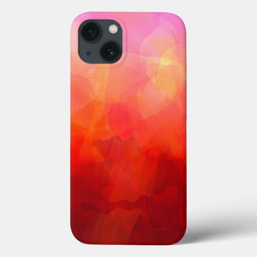 赤、オレンジ、黄色の水彩アート Case-Mate iPhoneケース (裏面)