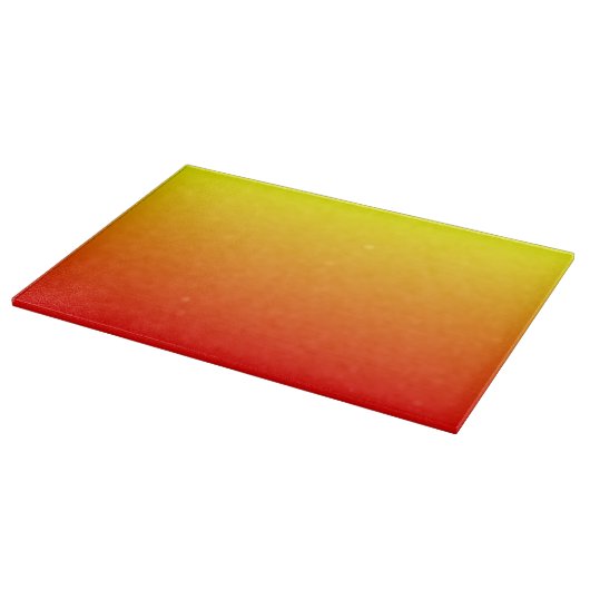 赤、オレンジ、黄色の水色のグラデーション カッティングボード (角)