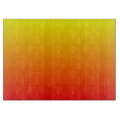 赤、オレンジ、黄色の水色のグラデーション カッティングボード (正面)