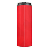 赤、カッコいい、ユニーク、トレンディー、都市幾何学デザイン タンブラー (裏面)