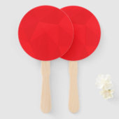 赤、カッコいい、ユニーク、トレンディー、都市幾何学デザイン ハンドファン (正面&裏面)