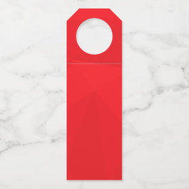 赤、カッコいい、ユニーク、トレンディー、都市幾何学デザイン ボトルネックタグ