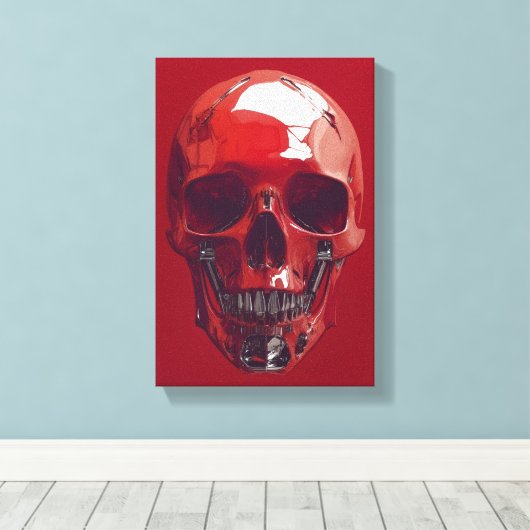 赤 キャンバスプリント (インサイチュ (ウッドフロア))