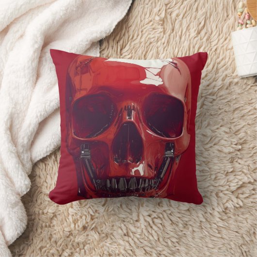 赤 クッション (ブランケット)