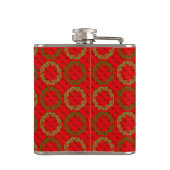 赤(クリスマス金ゴールド付き)リース フラスク (裏面)