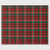 赤、クリーム、緑のクリスマスプレッドパターン ラッピングペーパー (フラット)