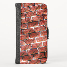 赤、グリッドまたはブリックの効果に泡を付け、明るい ウォレットケース