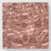 赤、グリッドまたはブリック効果に気泡が？メタリック… ストーンコースター (正面)