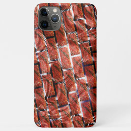 赤、グリッドまたはレンガ効果に泡、明るい iPhone 11 PRO MAXケース