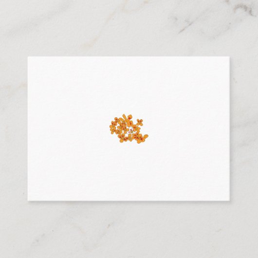 赤、グレー、オレンジ、茶色のクリップアート プレイスカード (正面)