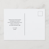 赤 グレー クリーム ボーホー フラワー ブーケ ありがとうございます ポストカード (裏面)