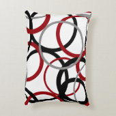 赤、グレー、黒の円 アクセントクッション (裏面(縦))