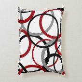 赤、グレー、黒の円 アクセントクッション (正面(垂直))