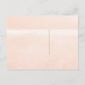 赤&コーラルポピー結婚式RSVP インビテーションポストカード (裏面)