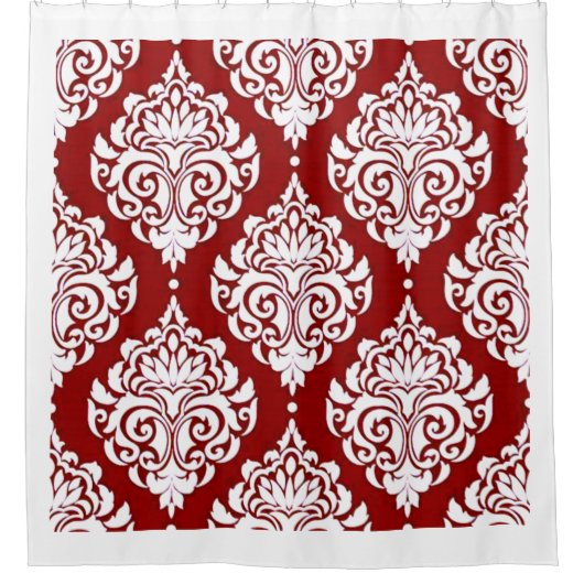 赤 シャワーカーテン (正面)