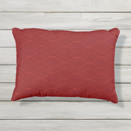 赤、シンプル、エレガント波カッコいい抽象芸術 アウトドアクッション