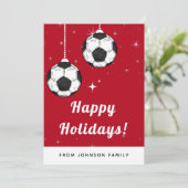 赤&スパークリサッカーボールオーナメントスポーツテーマ シーズンカード (スタンド正面)