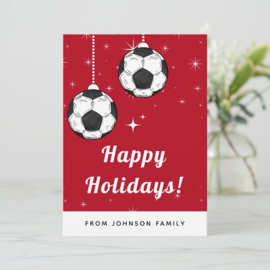 赤&スパークリサッカーボールオーナメントスポーツテーマ シーズンカード (スタンド正面)