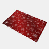 赤,トナカイ,星,星,雪の結晶,クリスマス ドアマット (アングル)