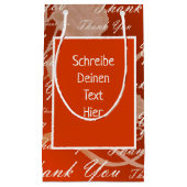 赤，バラ,金ゴールド，銀感謝してい, +お花，小 スモールペーパーバッグ (正面)