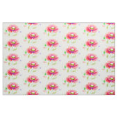 赤、パッションフローラ ファブリック (ヤード)