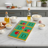 赤、パーソナライズされた緑、金ゴールド装飾品 ノートブック