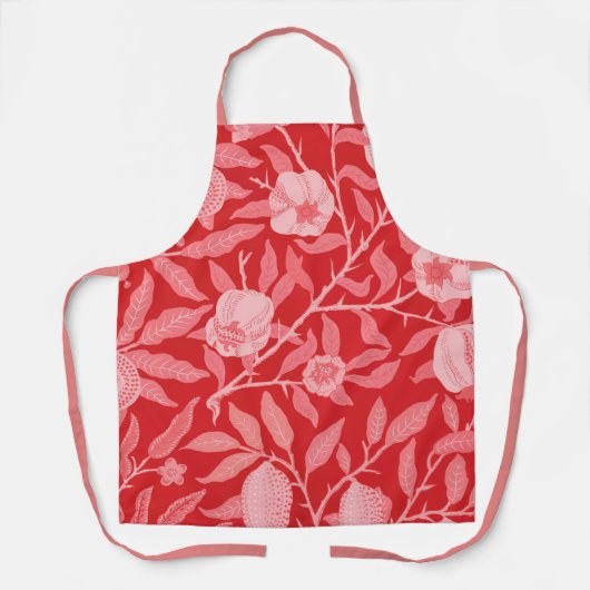 赤/ピンクのザクロ。 エプロン (正面)