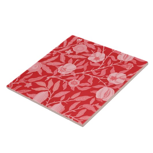 赤/ピンクのザクロ。 タイル (側面)