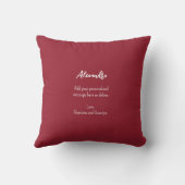 赤+ピンクのハートパターン付き/メモのバレンタインデー クッション (裏面)