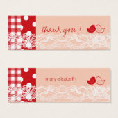 赤&ピンクツインバーズバースデーパーティーDIYギフトラベル (正面&裏面)