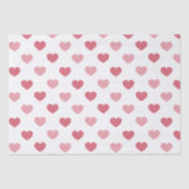 赤+ピンクハートパターンバレンタインデー 薄葉紙 (正面)