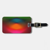 赤、ピンク、オレンジ、緑のネオン ラゲッジタグ (正面横)