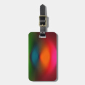 赤、ピンク、オレンジ、緑のネオン ラゲッジタグ (正面縦)