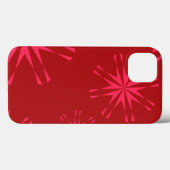 赤、ピンク、カッコいいトレンディーモダン星花抽象芸術 Case-Mate iPhoneケース (裏面 (横))