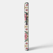 赤、ピンク、ターコイズブルーのフローラルボホ柄 Case-Mate iPhoneケース (裏面 / 左)