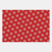 赤、ピンク、ベリーおもしろいクリスマスプレゼント ラッピングペーパーシート (正面3)