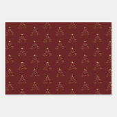 赤、ピンク、ベリーおもしろいクリスマスプレゼント ラッピングペーパーシート (正面2)