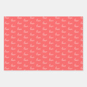 赤、ピンク、恋、ハートラッピング紙 ラッピングペーパーシート (正面2)