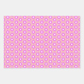 赤、ピンク、白の星 ラッピングペーパーシート (正面3)