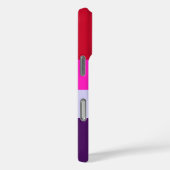 赤、ピンク、紫の各ストライプパターン Case-Mate iPhoneケース (裏面 / 右)