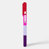 赤、ピンク、紫の各ストライプパターン Case-Mate iPhoneケース (裏面 / 左)