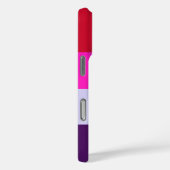 赤、ピンク、紫の各ストライプパターン Case-Mate iPhoneケース (裏面 / 右)